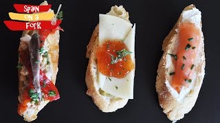 Montaditos Españoles  Open Faced Sandwiches [upl. by Rissa]