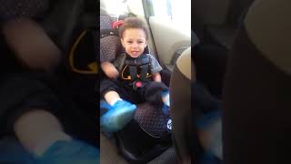 REUPLOADED Spoiled Kid In Car Seat Wants Candy Epic Temper T [upl. by Ynaffad]