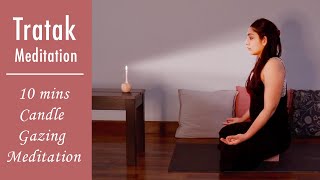 Tratak Meditation  Candle Gazing Meditation  10 Mins Guided Mediation for Relaxation  Bharti Yoga [upl. by Taddeo]