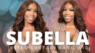 SUBELLA HAIR  Fast amp Easy Fabulous Curtain Bang Glueless Wig [upl. by Omissam]