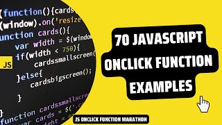 70 JavaScript OnClick Function Examples  JavaScript OnClick Function Marathon [upl. by Erida127]