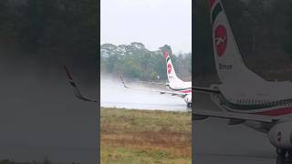 Biman B737 Taxi to Takeoff in Rainy Day  2 sylhet dhaka aviation bangladesh airport biman [upl. by Bary]