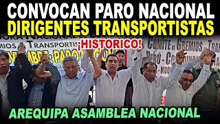 🔴¡ÚLTIMO MINUTO AREQUIPA CONVOCATORIA NACIONAL DIRIGENTES TRANSPORTISTAS [upl. by Assirral]