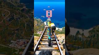 GTA V Dangerous Stunt On Mount Chiliad Episode 184 shorts [upl. by Corrina506]