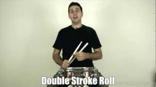 Double Stroke Roll Drum Rudiment On Snare amp Drum Kit [upl. by Hole]