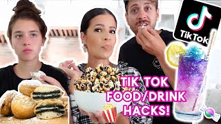 WE MADE THE MOST VIRAL TIK TOK FOOD amp DRINK HACKS [upl. by Hoffert586]