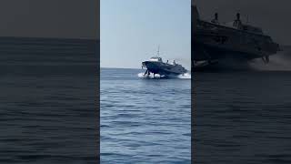 Hydrofoil Passing by at Isola di Ponza [upl. by Yelime]