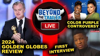 Golden Globes 2024 Winners amp Review Jonathan Majors GMA Interview The Color Purple Controversy [upl. by Novaelc]