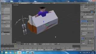 Blender 3D Nederlands deel 7 Rigging of wel een figuur laten bewegen [upl. by Marlea]