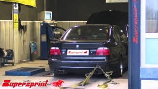 BMW M5 E39 dyno run complete Supersprint Exhaust [upl. by Iot]