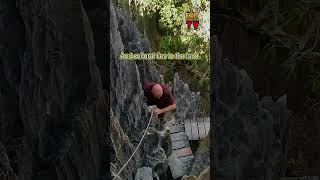 Climbing a Limestone Mountain in Madagascar Shorts Limestone UNESCO [upl. by Suzanne]