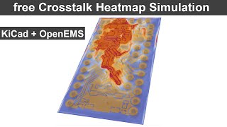 free KiCad Crosstalk Heatmap Simulation and how to improve magnetic field emissions with openEMS [upl. by Ecnedurp]