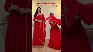 Karvachauth special look karvachauth karvachauthspecial meesho nykaa myntra festivelookdiwali [upl. by Odel676]