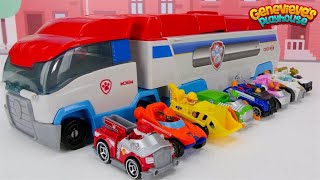 Toy Learning Video for Kids  Paw Patrol True Metal Vehicles Biggest Race [upl. by Anesor]