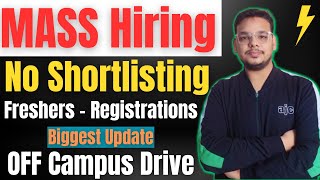 Direct Mass Hiring  OFF Campus Drive For 2024  2023  2022  2021 Batch Hiring  Freshers Job [upl. by Aurora]