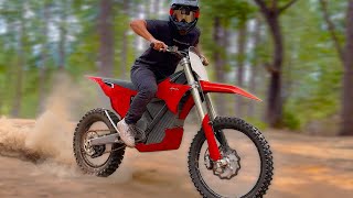 The Worlds Most Powerful Electric Dirt Bike  2023 Stark Varg ALPHA First Ride [upl. by Meyer]