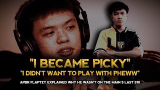 APBR FLAPTZY EXPLAINED WHY HE WASNT IN THE MAIN 5 LAST MPL PH S10  WOLFCASTS PODCASTS [upl. by Gibbie]