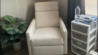 Ketaiyou Power Swivel Rocking Recliner Chair Electric Rocker Nursery Glider Chair Review [upl. by Adlemi]