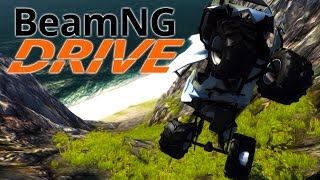 BeamNGDrive 5  DOWN THE CLIFF WE GO [upl. by Ehsrop355]