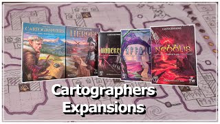 Cartographers Expansion Map Packs 1  3 Unboxing Whats In The Box [upl. by Sito]