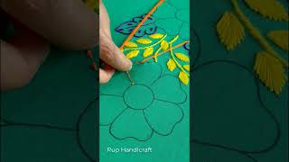 hand embroidery nokshi katha design shorts ruphandicraft embroidery [upl. by Brandais]