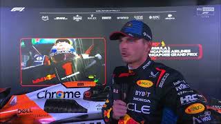 Max Verstappen Post Race Interview at Singapore GP [upl. by Jelle]