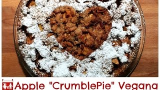 Crostata CrumblePie di Mele vegana integrale e light Vegan recipedolci 2CK [upl. by Llireva]