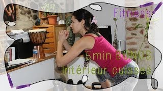 Fitness Routine  Bonus spécial intérieur des cuisses en 5min [upl. by Nnaid]