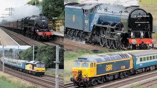 Railtours at Lea Green amp Winwick Junction 44871 60532 Blue Peter and more 14072024 [upl. by Naryk]