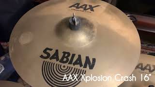 Sabian AAX Stage Crash 16” Vs AAX Xplosion Crash 16” Vs HHX Evolution Crash 16” [upl. by Thibaud112]