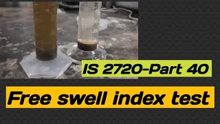 free swelling index of soil FSI procudureCalculation Geotechnical Engineering soil test IS 2720 [upl. by Ahsytal945]