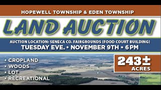 Seneca County Ohio Land Auction  November 9th 2021  243 Acres [upl. by Shakti]