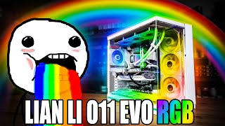 Lian Li O11D Evo RGB Showcase build montage with i913900K Lian Li Galahad 2 LCD and TL LCD fans [upl. by Rezzani]