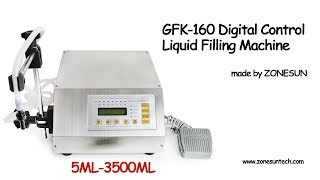 How to use the GFK160 Compact Precise Numerical Control Liquid Filling Machine 53500ml [upl. by Dnartreb680]