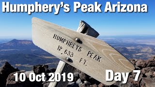 Hiking Humphrey’s Peak  10 Oct 2019  Day 7 [upl. by Laen878]