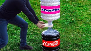 Experiment Coca Cola VS Mentos in Gallons [upl. by Mendez]