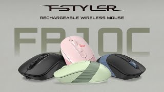 A4tech Fstyler FB10C TypeC Rechargeable Dual Mode Wireless Mouse Unboxing amp Tutorial [upl. by Rolfston134]