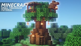 Minecraft How to Build a Treehouse  Starter House Easy Tutorial [upl. by Ainelec149]