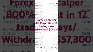 ✅✅🔴Forex EA scalper 800 profit in 12 trading daysWithdrawal 57300✅✅🔴 [upl. by Mcculloch]