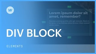 Div blocks  Web design tutorial [upl. by Ayojal]