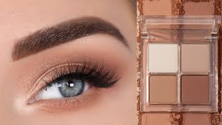 My GoTo Everyday Eyeshadow Look Using Only 1 Brush  ColourPop Free to Be Quad [upl. by Joelie]