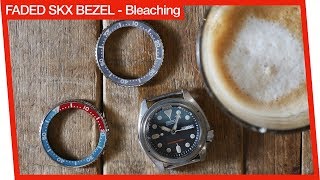 How to fade a Bezel Insert using bleach  SKX Mod [upl. by Clementius]