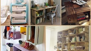 Recycled Wood Crate Projects – DIY Furniture Ideas [upl. by Ardnama]