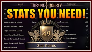 What Stats you Need in Throne amp Liberty pvepvp formula  EvasionEndurance  HitCrit Chance [upl. by Eignat453]