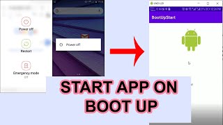 How to Start App on Boot Up Complete or Restarting Phone  54  Android Development Tutorial [upl. by Ymmak]