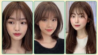 Trendy Korean Bangs Hairstyle  For Inspiration Mind Blowing Design Ideas [upl. by Anhcar]