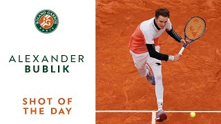 Alexander Bublik  Shot of the Day 2 I RolandGarros 2020 [upl. by Marwin]