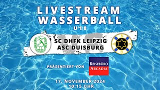 SC DHfK Leipzig vs ASC Duisburg  u18 Wasserball [upl. by Geoffry]