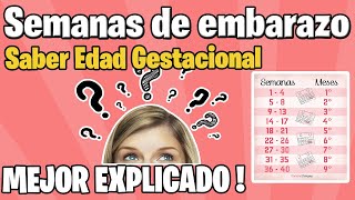 COMO SABER LA EDAD GESTACIONAL l COMO CALCULAR SEMANAS DE GESTACION [upl. by Hodosh]