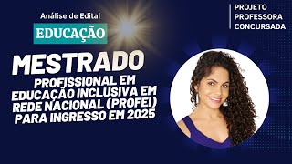 Analise Edital do Mestrado em educação [upl. by Dur]